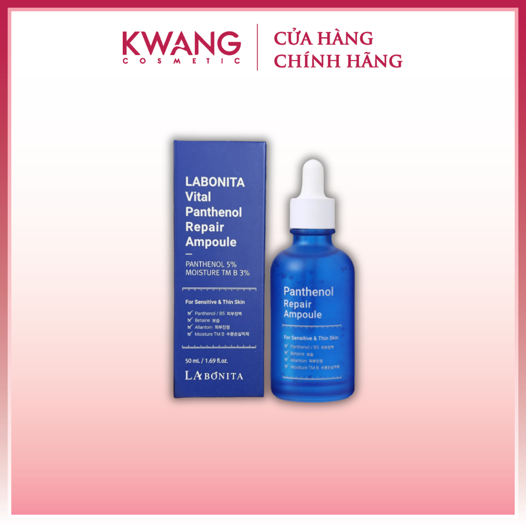 Serum La Bonita Panthenol Repair Ampoule 50ml Tinh Chất Phục Hồi Da B5 Hàn Quốc