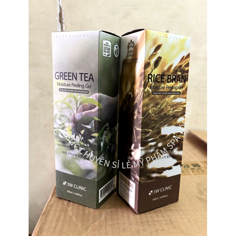 [Chính Hãng] Tẩy Tế Bào Chết 3W Clinic Green Tea Tẩy Kỳ Trà Xanh, 3W Clinic Rice Bran Tẩy Kỳ Gạo 180