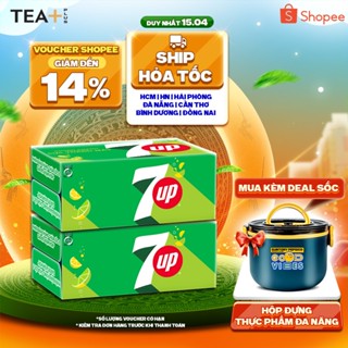 Combo 2 Thùng 24 Lon Nước Ngọt Có Gaz 7Up (320ml/lon)