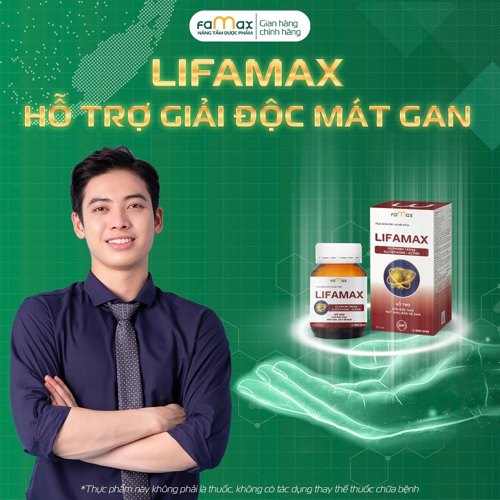 [Bảo Hành] Hộp 30 viên bổ gan LIFAMAX giúp giải độc gan, mát gan, phục hồi chức năng gan