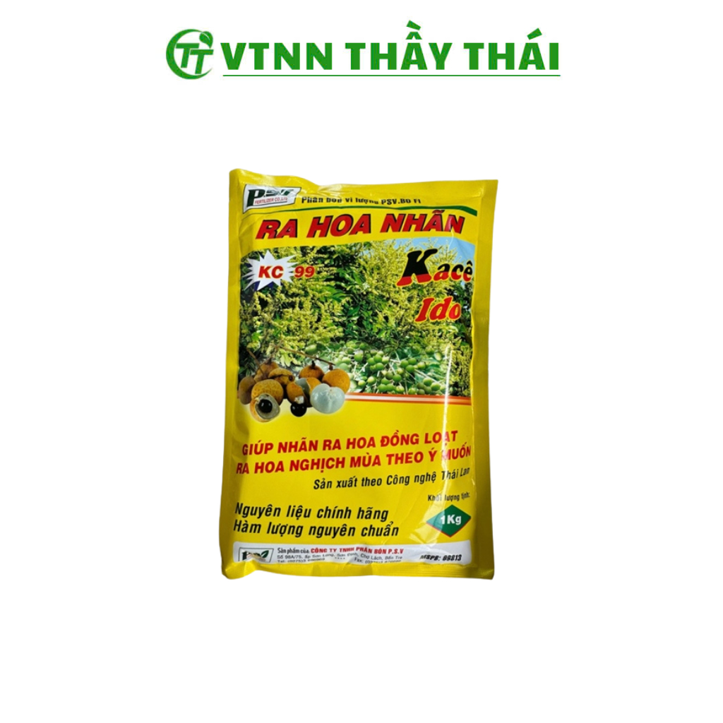 Phân bón Ra hoa nhãn Kacê PSV, Giúp nhãn ra hoa đồng loạt, ra hoa nghịch mùa, gói 1kg