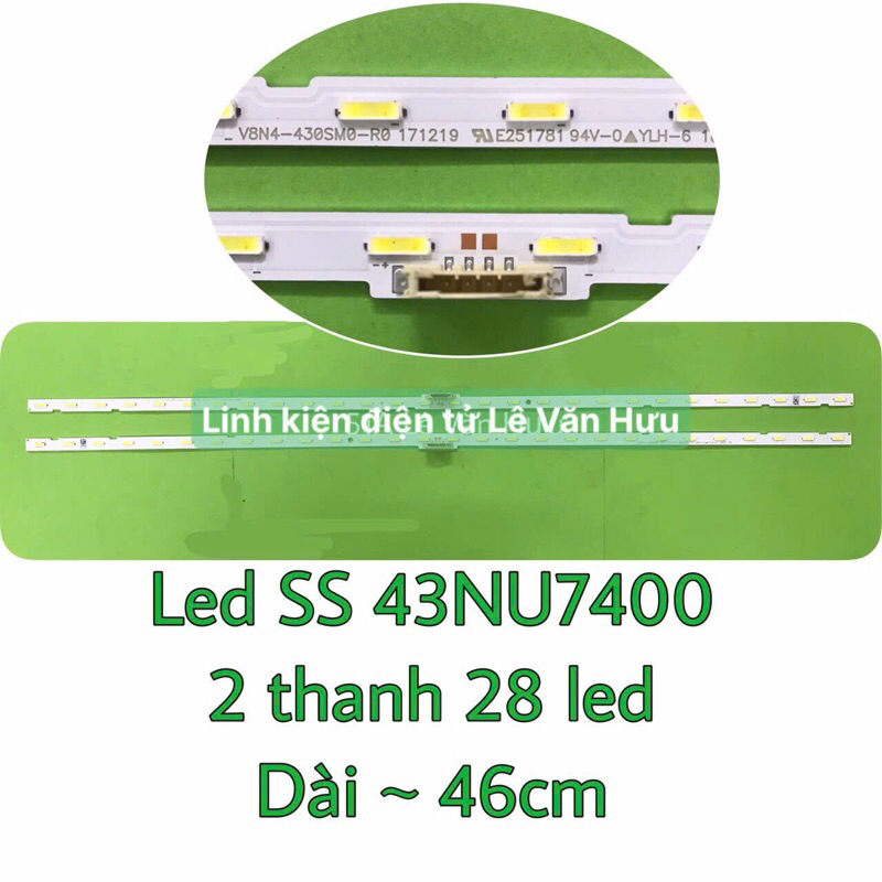 Led tv Samsung 43NU7400 - 3v hạt dài