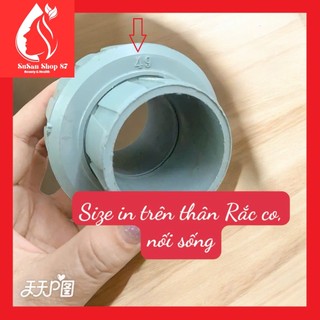 [Bịch 10 cái]  Ron rắc co, ron nối sống nhựa PVC size 21,27,34,42,49,60 Hiệu Mặt Trời