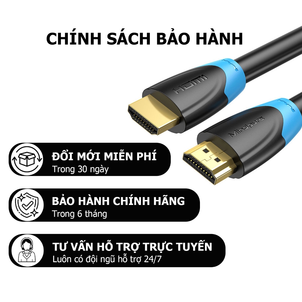 Cáp HDMI 2.0 đường truyền 4K/60HZ hỗ trợ 3D và full HD 1080p - Poermax HD01 | BigBuy360 - bigbuy360.vn