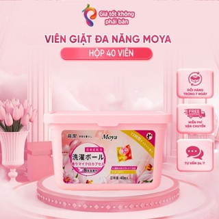  Viên giặt đa năng nội địa Nhật Moya 3 trong 1 hộp 40 viên,quần áo lưu hương bền lâu  tẩy sạch sâu vết bẩn 