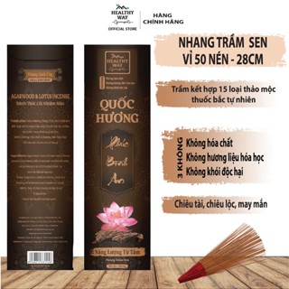 Combo 3 Vỉ Nhang Trầm Sen Quốc Hương 28CM An Toàn Cho Sức Khỏe Chiêu Tài Chiêu Lộc Lưu Hương Lâu 