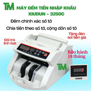 Máy đếm tiền giá rẻ,đếm chính xác số tờ mini nhỏ gọn,siêu bền XIUDUN_3250C mẫu mới 2025