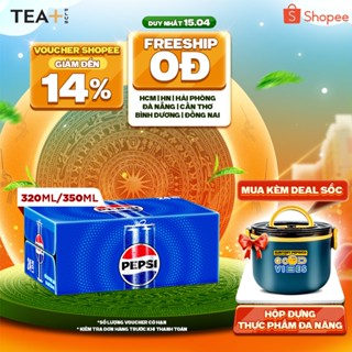 Thùng 24 Lon Nước Ngọt Có Gaz Pepsi Lon Xanh (320ml/lon hoặc 350ml/lon)