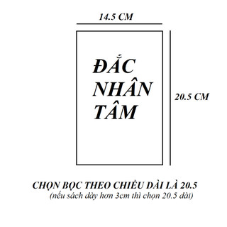 Bọc plastic cao cấp cho sách truyện (nhiều kích thước tùy chọn)