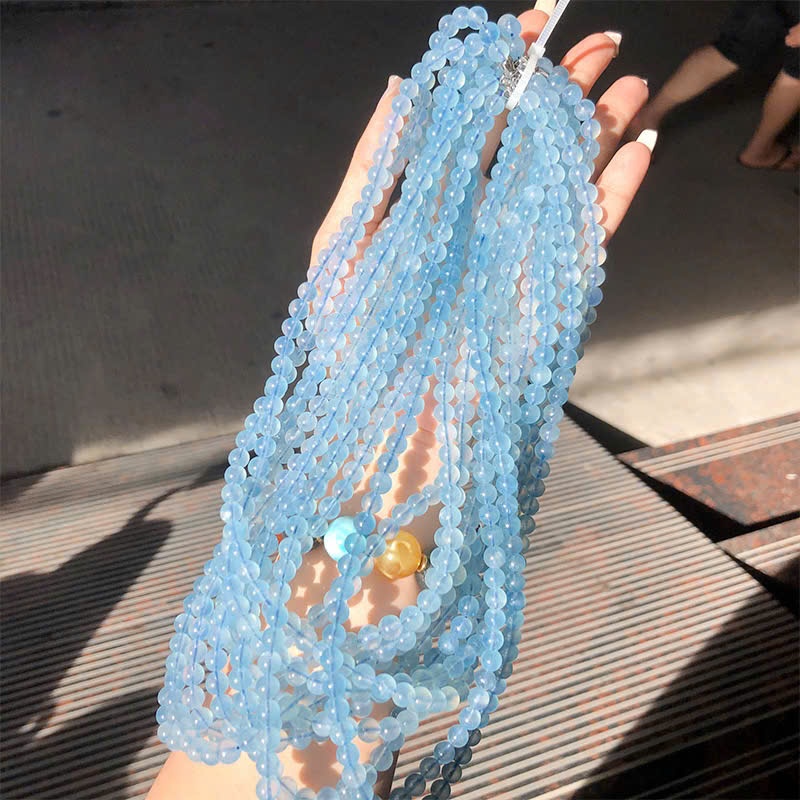 [Aquamarine] Chuỗi quấn 3 vòng tay Aquamarine - Aquamarine tự nhiên