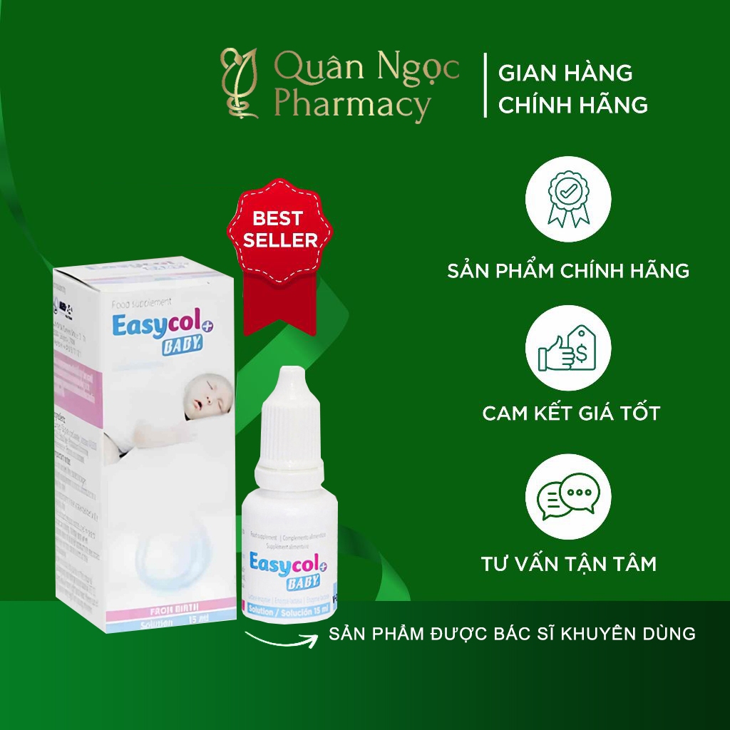 [CHÍNH HÃNG] Men tiêu hoá Easycol Baby + hỗ trợ làm giảm các triệu chứng rối loạn tiêu hóa