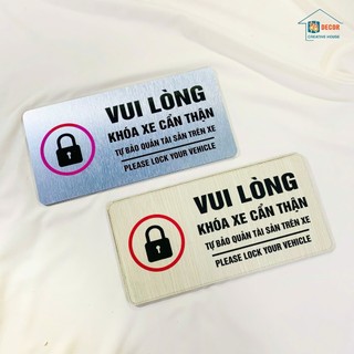 Bảng gỗ Vui Lòng Khóa Xe in màu UV
