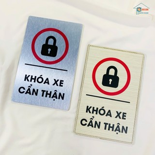 Bảng gỗ Vui Lòng Khóa Xe in màu UV