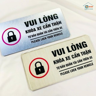 Bảng gỗ Vui Lòng Khóa Xe in màu UV
