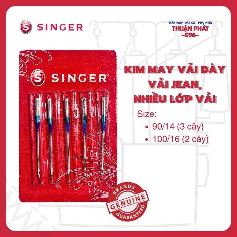 Kim Singer dùng cho máy may gia đình cổ điển, đa năng CHUYÊN MAY JEAN, DA,,TÚI..