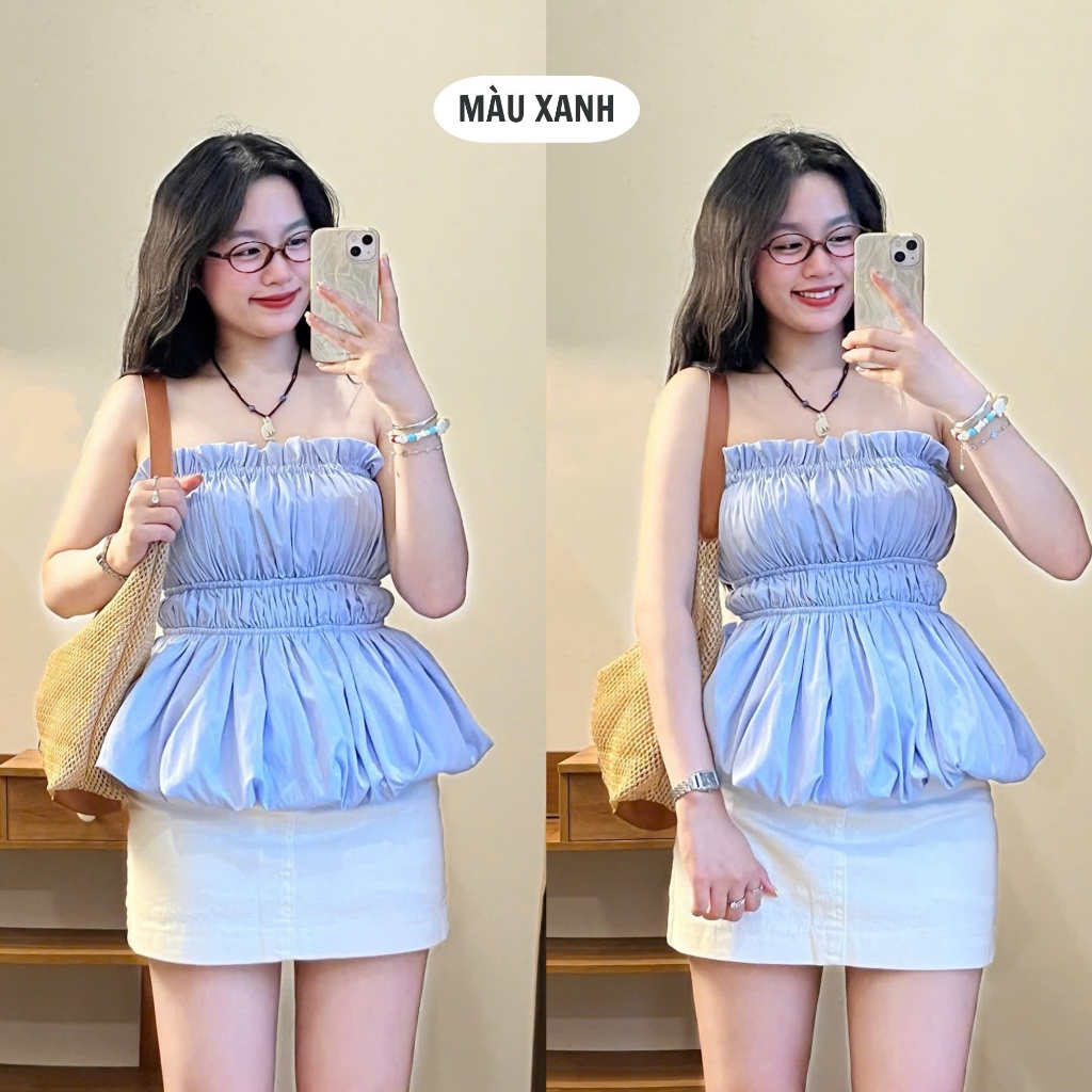 247store - Áo Bí Cúp Ngực Dáng Xoè Chất Gió Sần | BigBuy360 - bigbuy360.vn