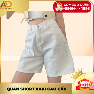 Quần Short Ngố Kaki Nữ Lưng Cao, Ống Rộng Có Bigsize (KKN)