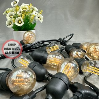 Combo 3 Bóng đèn led edison G45 4W hoặc lẻ 1 cái ánh sáng vàng, vỏ trắng hoặc vỏ vàng, bóng đèn trang trí sân vườn