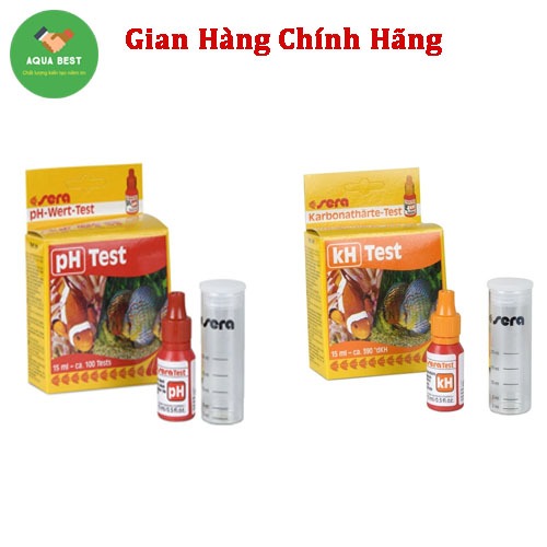 [Chính Hãng] Combo 2 Hộp Test  PH và Kiềm đo nước Sera Đức