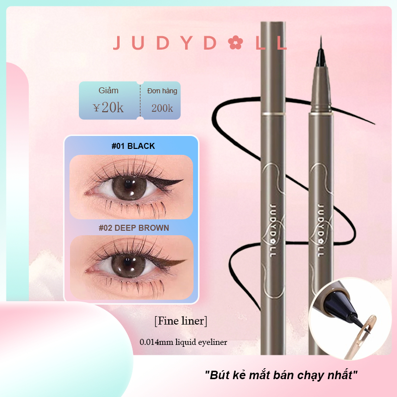[Chính Hãng] Bút Kẻ Mắt JUDYDOLL Nét Siêu Mảnh 0.014mm - Khô Nhanh, Dễ Dùng, Lâu Trôi,celine