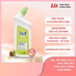 Gel tẩy bồn cầu và nhà tắm On1 dung tích 900G N0502, giúp diệt khuẩn 99,9 %, tẩy ố, làm trắng nhà tắm, bồn cầu hiệu quả
