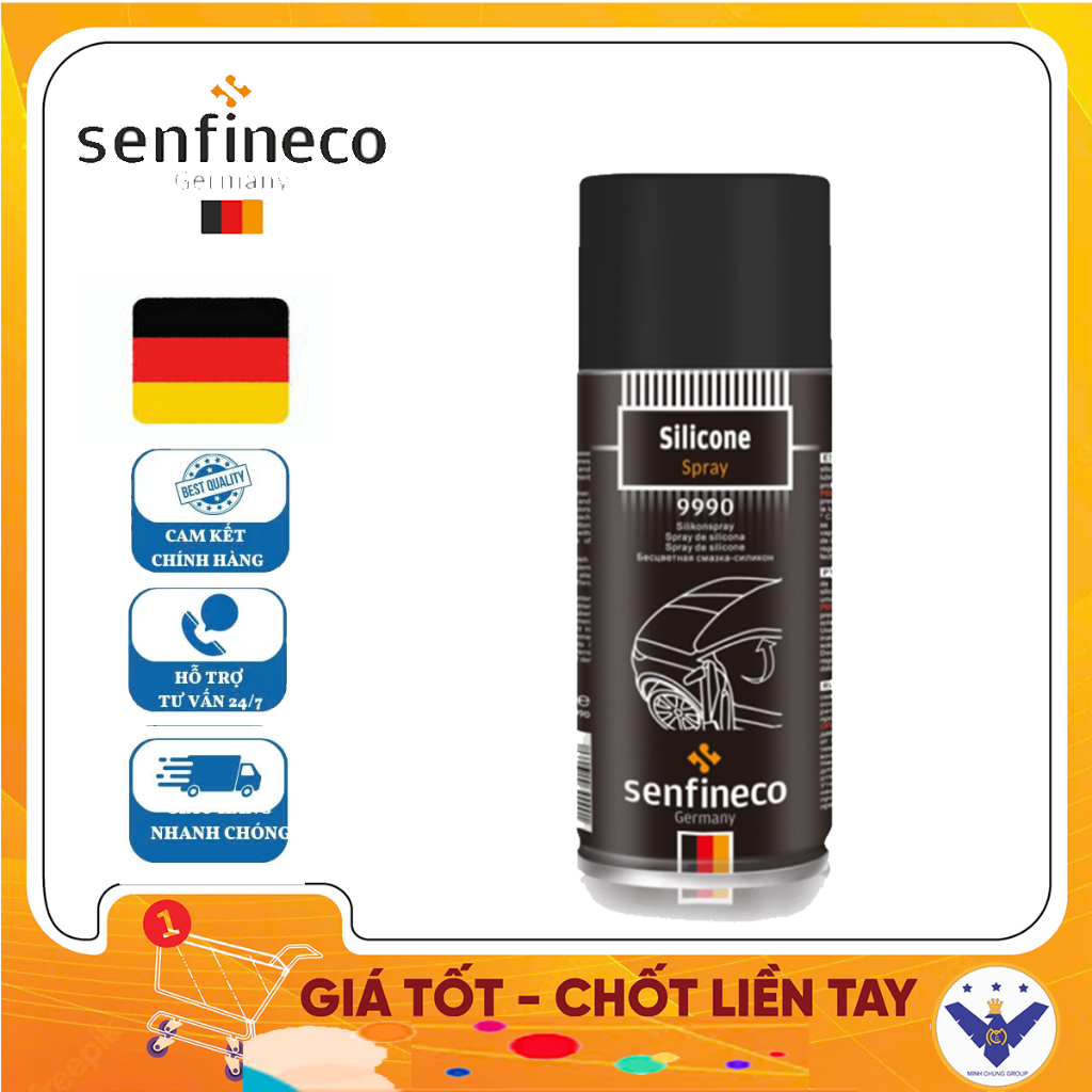 Xịt dưỡng làm mềm ron cao su Senfineco 9990 Silicone Spray - 450ml