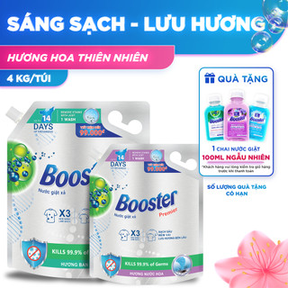  Nước Giặt Xả Booster Premier 4KG Giặt Sạch Sâu Lưu Hương Dài Lâu Nước Giặt Đậm Đặc X3 