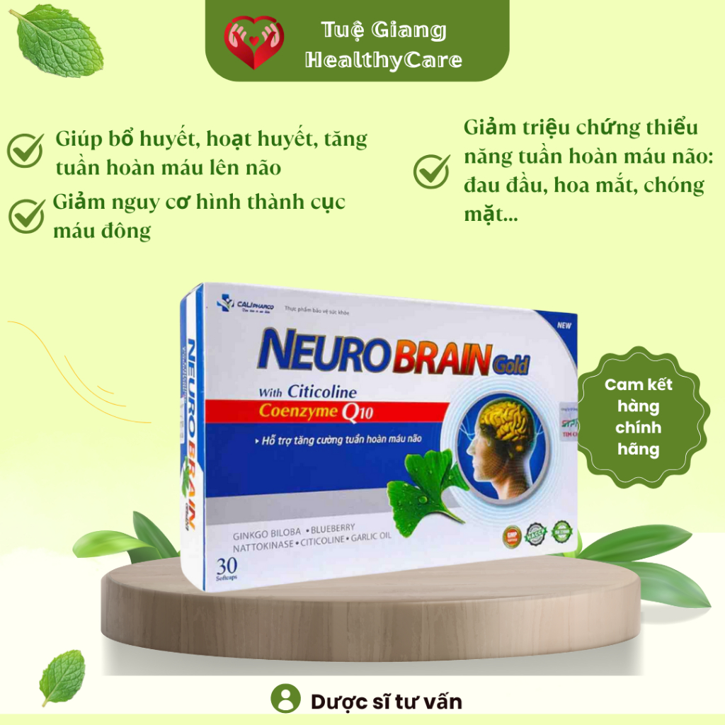 Hỗ trợ tăng cường tuần hoàn máu NEURO BRAIN GOLD