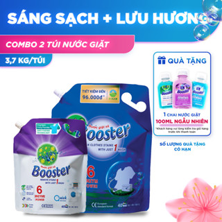  Combo 2 Túi Nước Giặt Xả BOOSTER 2 Trong 1 Ngắn Mùi Ẩm Mốc Công Nghệ Châu Âu 