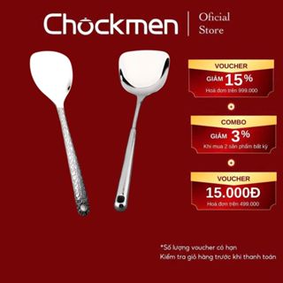 Xẻng Xào CHOCKMEN Inox Cao Cấp Muôi Vá Xẻng Xào Lật Xúc Đồ Ăn Lật Trứng Đảo Cơm Rang Xẻng Đảo Thức Ăn