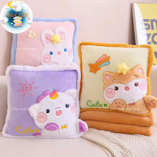 Bộ Chăn Gối Văn Phòng Trái Cây Tròn nhiều mẫu