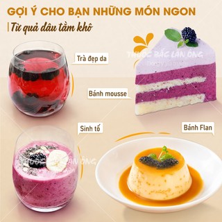 Quả dâu tằm khô 500g, dâu tằm nguyên trái, quả đều, dùng pha trà hoa quả, vị chua ngọt tự nhiên