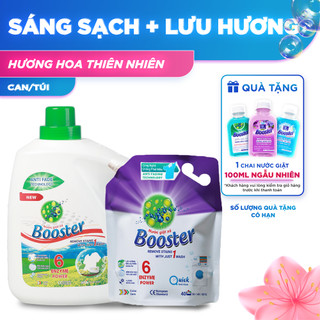  Nước Giặt Giá Rẻ Booster 4KG Đậm Đặc Sáng Sạch Ngát Hương Hoa 2in1 