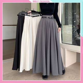 Chân váy ulzzang dáng dài midi xếp ly rối phong cách y2k Douyin màu đen ghi đi làm đi học đi chơi đều xinh CV84