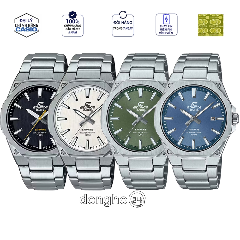 Đồng hồ Casio Edifice EFR-S108D - Nam - Kính Sapphire - Pin - Dây Kim Loại - Chính Hãng - Size 39mm