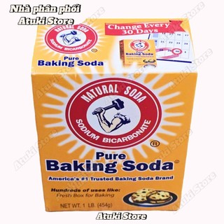  Sodium Bicarbonate Baking soda Dùng làm bánh rửa rau củ quả khối lượng 454g 