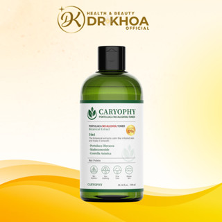 Nước Cân Bằng Caryophy Portulaca Toner Không Cồn Cho Da Dầu Mụn 300ml