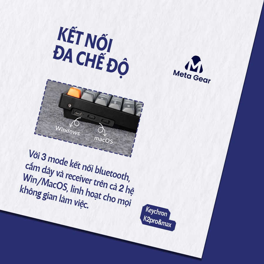 Bàn Phím Cơ Keychron K2Pro, Bàn Phím Cơ Keychron K2Max 3 Mode Kết Nối - Hỗ trợ QMK/VIA - Kết nối không dây | BigBuy360 - bigbuy360.vn