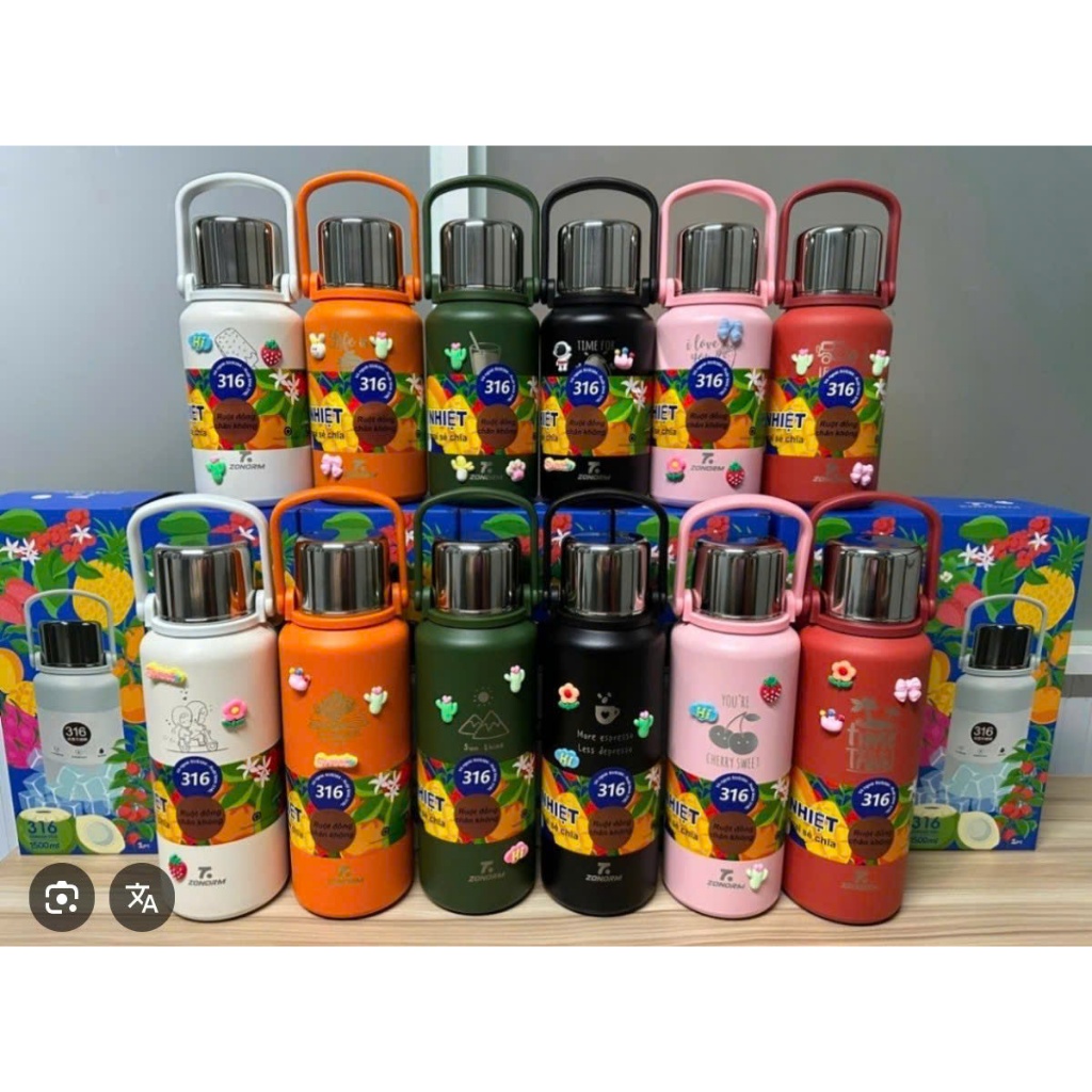 Bình nước giữ nhiệt (ZONORM) INOX 316 - 1500ml