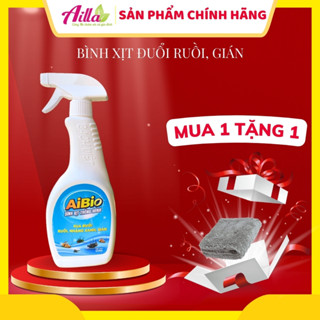 Bình Xịt Aibio Tiêu Diệt Ruồi, Nhặng Xanh, Gián Hiệu Quả, Không Mùi, An Toàn - Chai 530ml