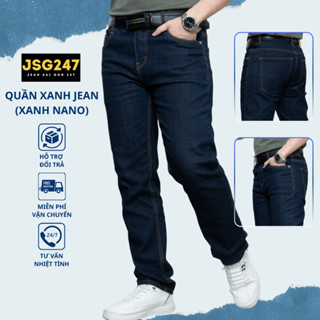 Quần Jean Nam Trơn Màu Xanh Đậm – Quần Bò Nam May Chỉ Vàng Nổi Bật Dáng Slimfit Menswear Hot Trend