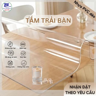  Khăn Trải Bàn Bằng Nhựa PVC Trong Suốt Dày 1mm 1,5mm 2mm Tấm Lót bàn Ăn Tấm Nhựa PVC Chống Nước 
