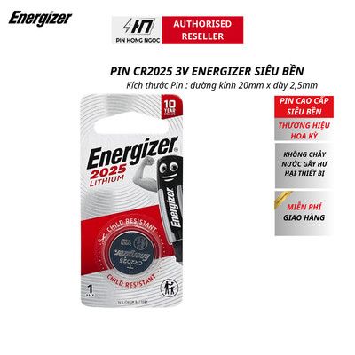 Vỉ 1 Viên Pin CR2025 Energizer Siêu Bền 3V Hàng chính hãng