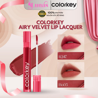 Son Kem Lì Mịn Mượt Colorkey Airy Velvet Lip Lacquer 3g