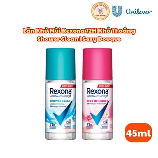  Lăn Khử Mùi Rexona Dành Cho Nữ 72H Khô Thoáng Shower Clean | Sexy Bouquet  - Chai 45ML 