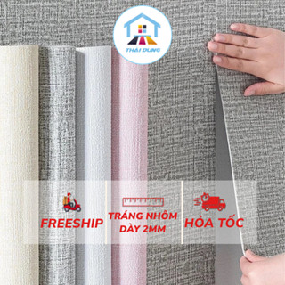 Cuộn Xốp Dán Tường Tráng Nhôm cao cấp dài 2,8m x 50cm dày 2mm có keo sẵn, chống ẩm mốc