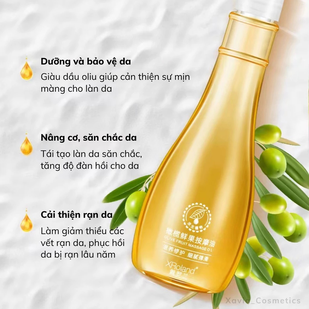 Tinh Dầu Rạn Da XROLAND Oliu Mờ Cả Rạn Mới Rạn Cũ, Dưỡng Da Mờ Sẹo, Dưỡng Ẩm, Tăng Đàn Hồi Da, Chính