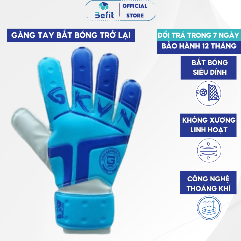 Găng tay thủ môn GKVN Nhi đồng chính hãng siêu dính, Găng bắt bóng trẻ con siêu bền chất lượng cao