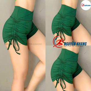 Quần Đùi Nữ Dây Rút Không Túi Cao Cấp Thể Thao Nữ Ôm Nâng Mông Siêu Co Dãn Tập Gym Yoga