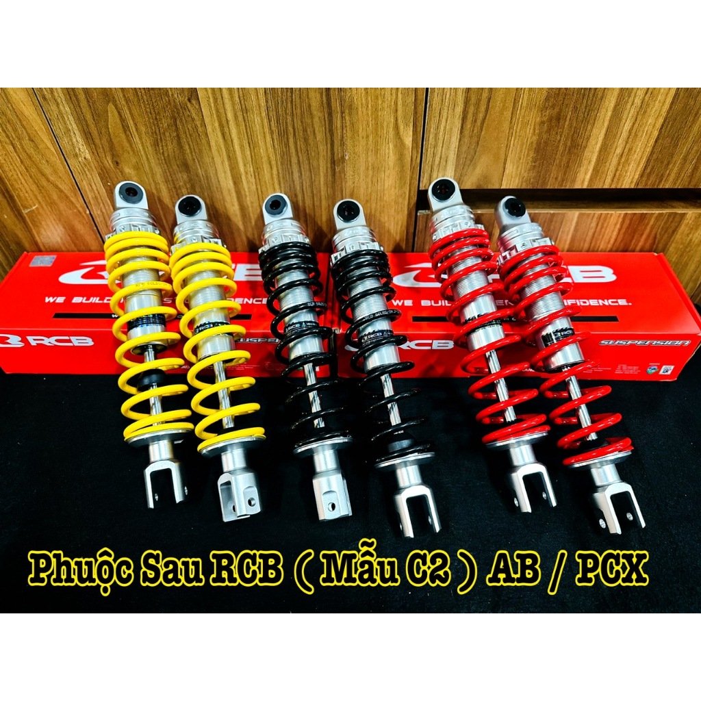 Phuộc Sau RCB Dùng Cho AB / PCX / NOVOU ( Mẫu C2 , Size 320MM ) Gắn Như Zin , Hàng Chính Hãng RCB. /